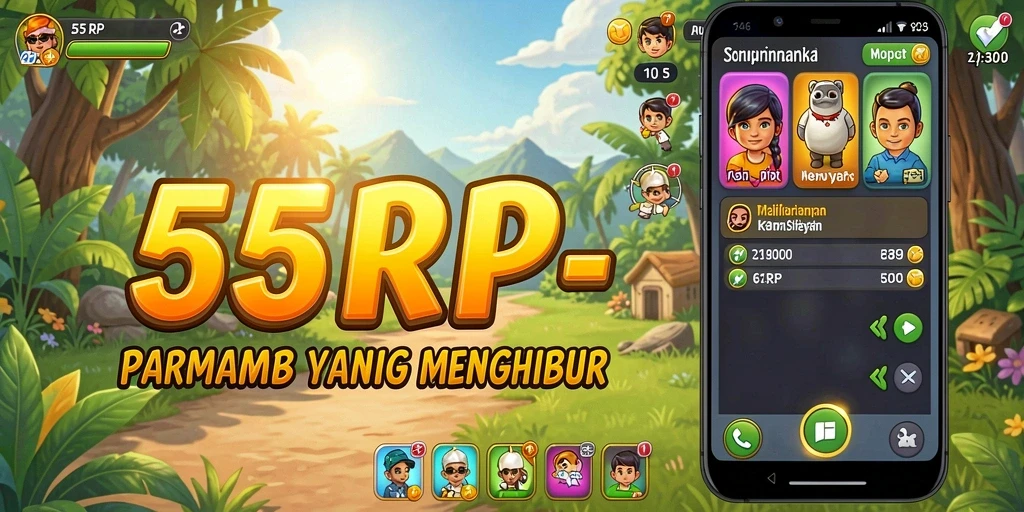 Tampilan gameplay seru 55RP yang penuh dengan tantangan.