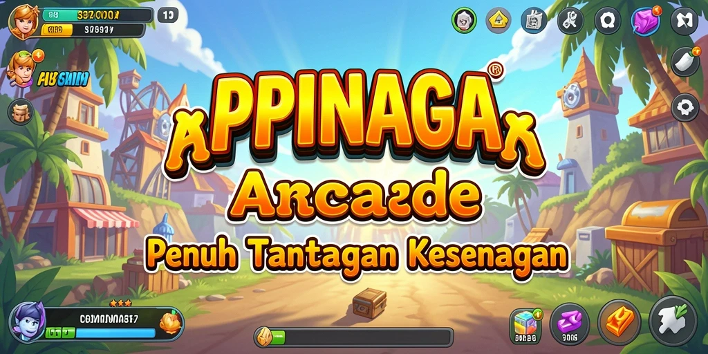 Tangkapan layar menampilkan gameplay seru dari APINAGA dengan karakter dinamis.