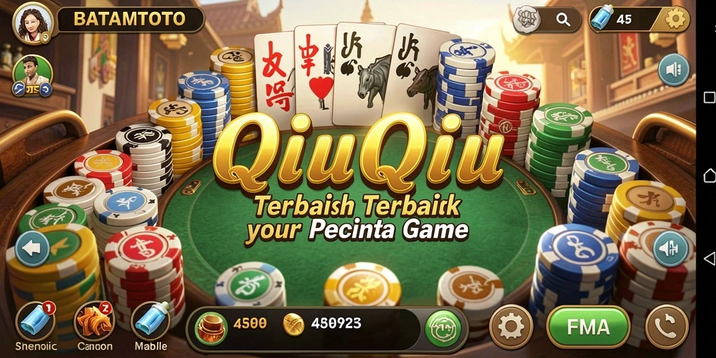 Tampilan gameplay seru dalam permainan QiuQiu BATAMTOTO.