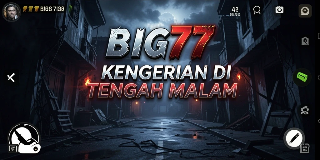 Screenshot gameplay BIG77 menampilkan suasana mencekam yang menghantui.
