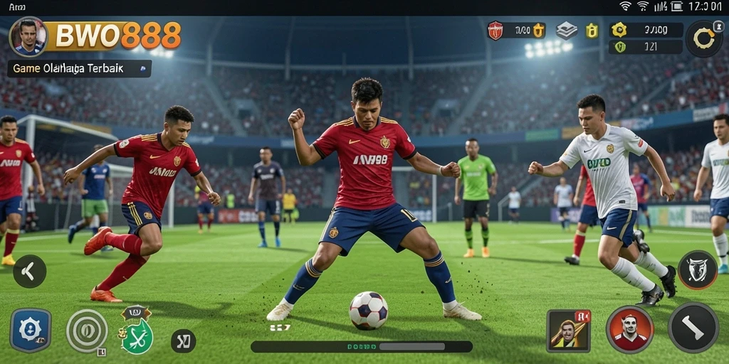 Tampilan gameplay menarik dari BWO888 yang menunjukkan pertarungan olahraga.