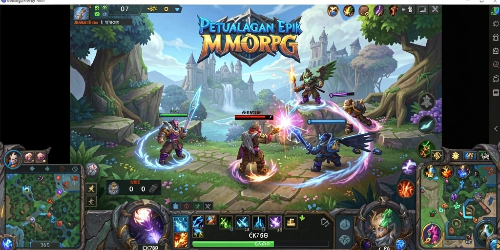 Screenshot utama CK789 menampilkan gameplay MMORPG yang seru dan mendebarkan.