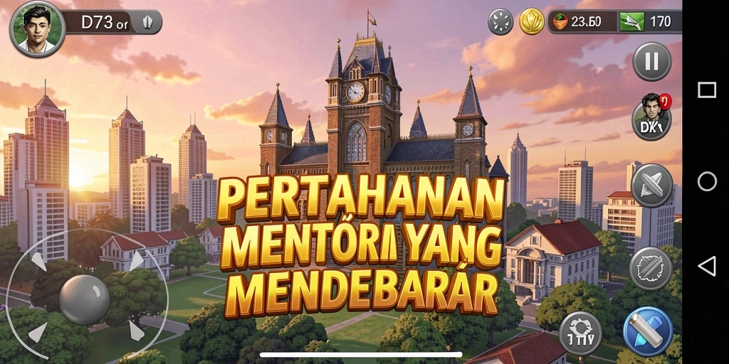 Gameplay seru D73 dalam pertahanan menara yang menegangkan.