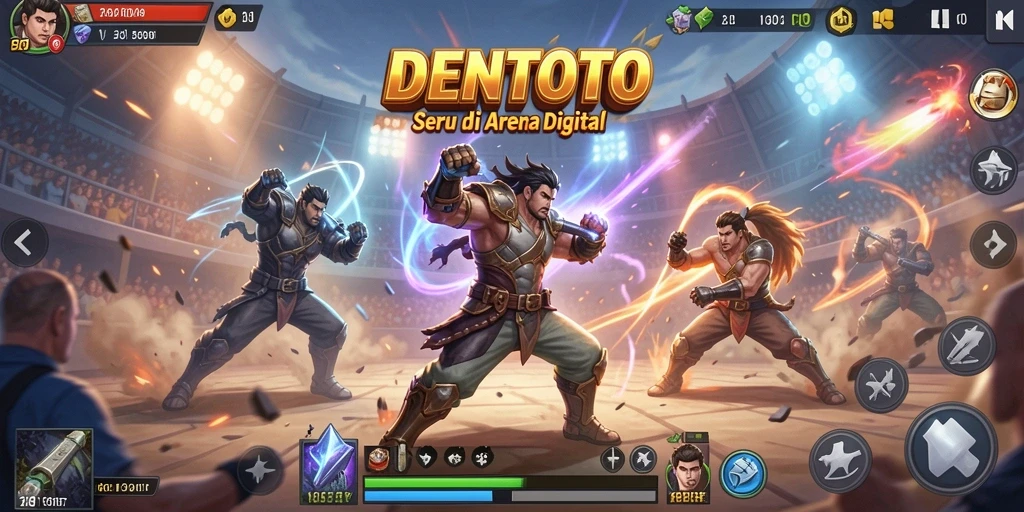 Tangkapan layar DENTOTO menunjukkan aksi pertarungan yang mengesankan.