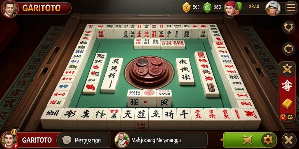 Screenshot GARITOTO yang menunjukkan suasana gameplay Mahjong yang seru.