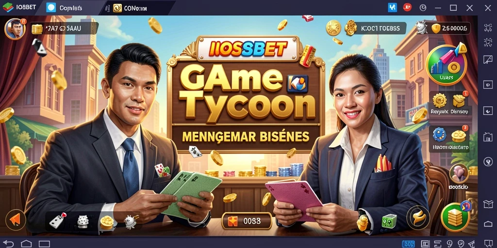 Tampilan gameplay seru dari IOSBET saat menjalankan bisnis Tycoon.