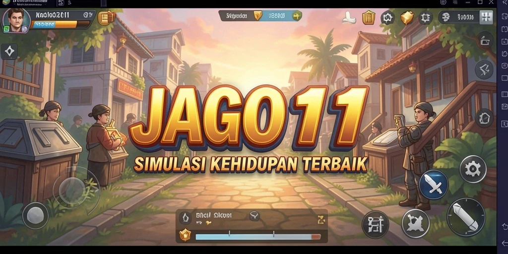 Screenshot gameplay JAGO11 menampilkan karakter dalam lingkungan yang indah.