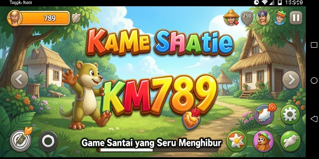 Tampilan gameplay KM789 yang santai dan menghibur.