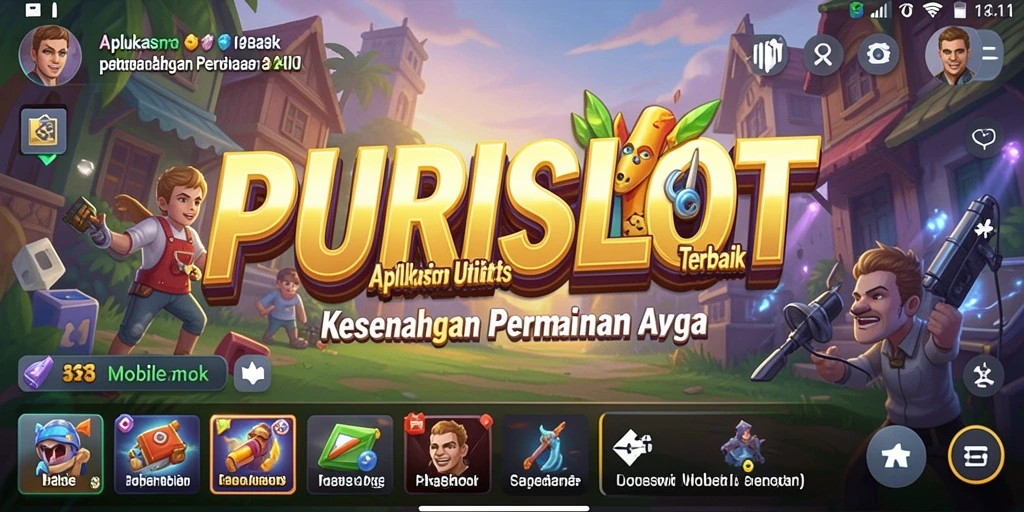 Tangkapan layar gameplay PURISLOT menampilkan antarmuka intuitif dan fitur-fitur menarik.