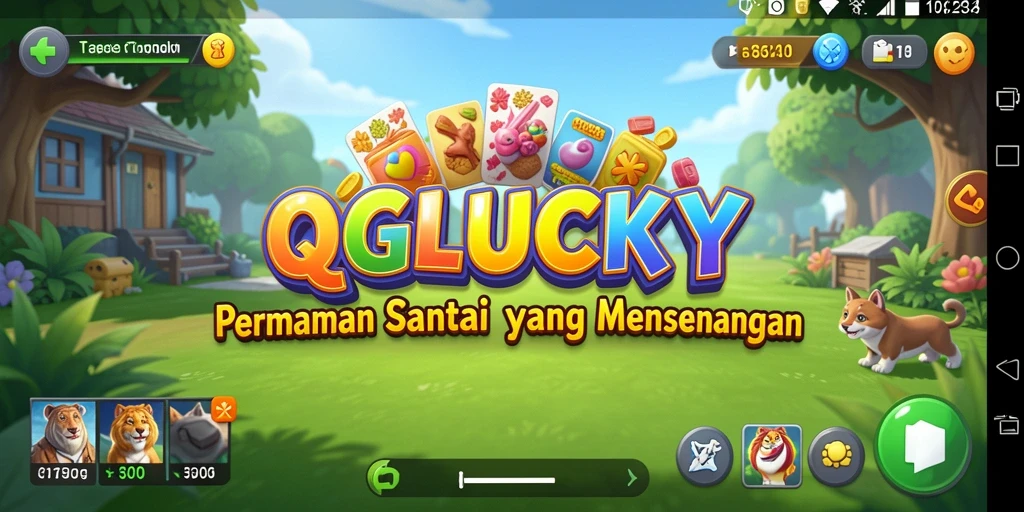 Tangkapan layar gameplay QGLUCKY dengan grafis menawan.