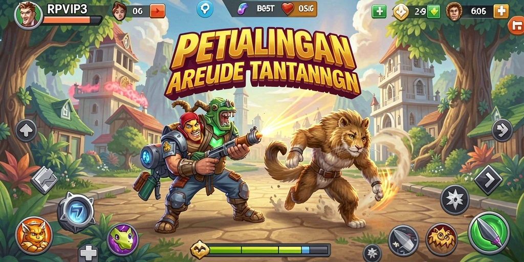 Tampilan gameplay seru RPVIP3 dengan rintangan menarik.