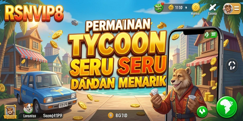 Tampilan utama gameplay RSNVIP8 dengan elemen Tycoon yang menarik.