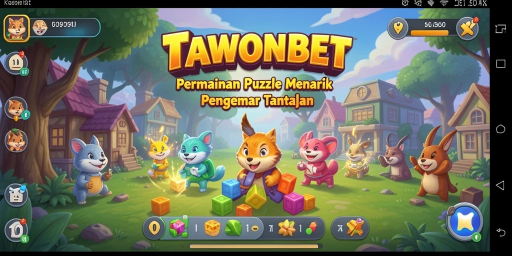 Screenshot gameplay TAWONBET menampilkan tantangan Puzzle yang menarik.