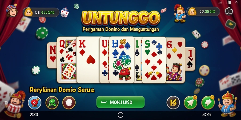 Screenshot UNTUNGGO menampilkan gameplay menegangkan dalam permainan Domino.