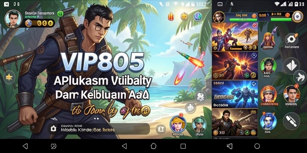 Tampilan aplikasi VIP805 yang sederhana dan fungsional.