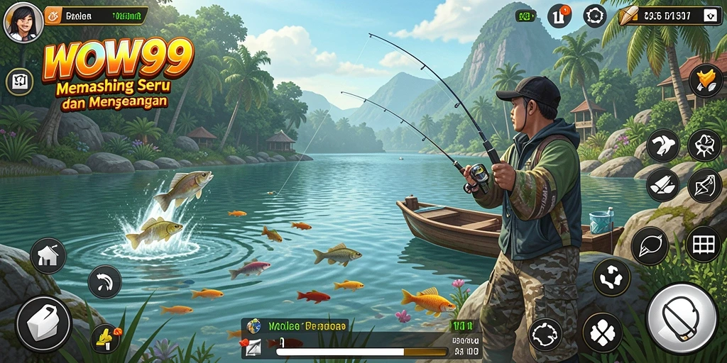 Tampilan gameplay seru dalam permainan Fishing WOW99.